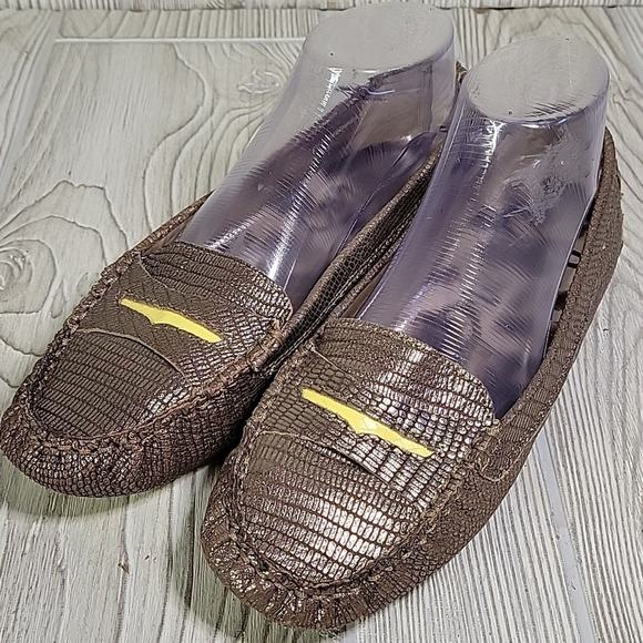 Sam Edelman Jones Bronze Leather Penny Loafers Womens Size 8.5 - Picture 7 of 10